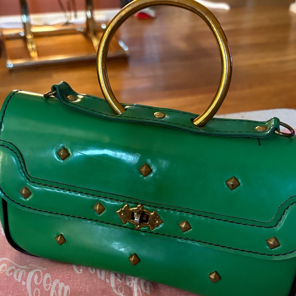 Green Studded Handbag